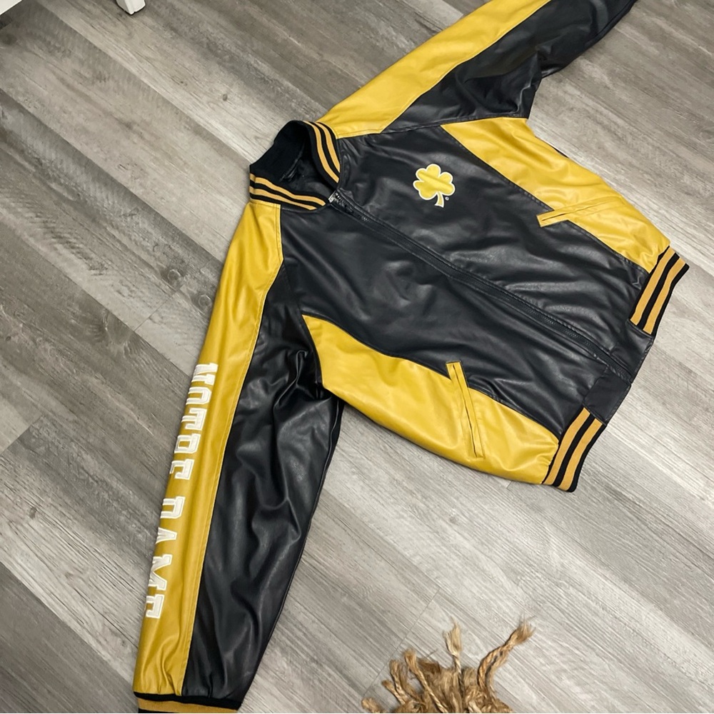 Steve & Barry's Black and Yellow Bomber Jacket